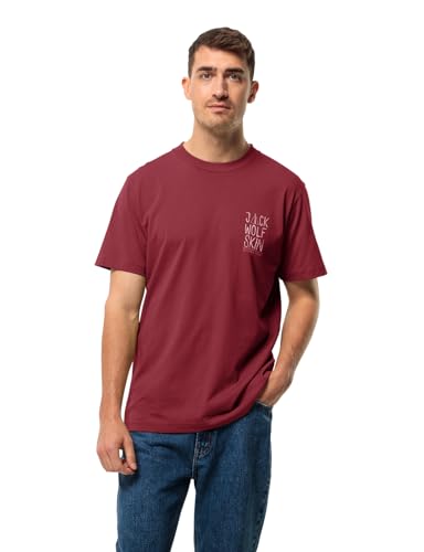 Jack Wolfskin Herren Jack Tent T M T-Shirt, deep Ruby, S von Jack Wolfskin