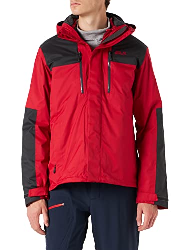 Jack Wolfskin Herren Jasper 3IN1 Men Shell-Jacke, Rot lackiert, XX-Large von Jack Wolfskin