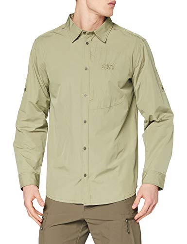 Jack Wolfskin Herren Lakeside Roll-Up Hemd, khaki, XXL, 1402822 von Jack Wolfskin