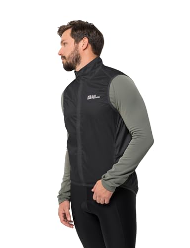 Jack Wolfskin Herren MOROBBIA Wind Vest M Weste, Black, L von Jack Wolfskin