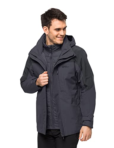 Jack Wolfskin Herren Romberg 3-in-1 M Jacket, ebony, XL EU von Jack Wolfskin