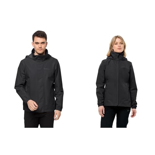 Jack Wolfskin Herren Stormy Point 2l Jkt M Jacket, Schwarz, XL EU & Damen Stormy Point Jacket, Schwarz, L EU Jack Wolfskin Herren Stormy Point 2l Jkt M Jacket, Schwarz, XL EU & Damen Stormy Point Jacket, Schwarz, L EU von Jack Wolfskin