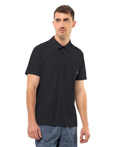 Jack Wolfskin Herren TERRAL Polo M T-Shirt, Black, L Jack Wolfskin Herren TERRAL Polo M T-Shirt, Black, L von Jack Wolfskin