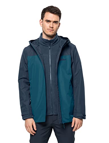 Jack Wolfskin Herren Taubenberg 3in1 Jkt M Jacket, Blue Coral, XL EU von Jack Wolfskin