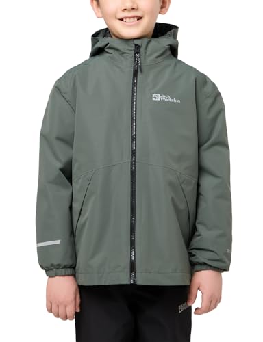 Jack Wolfskin Unisex Kinder Iceland 3in1, Slate Green/black, 152 EU Jack Wolfskin Unisex Kinder Iceland 3in1, Slate Green/black, 152 EU von Jack Wolfskin