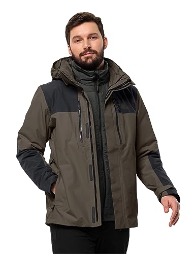 Jack Wolfskin Herren Jasper 3IN1 JKT M Jacket, Cold Coffee, M Jack Wolfskin Herren Jasper 3IN1 JKT M Jacket, Cold Coffee, M von Jack Wolfskin