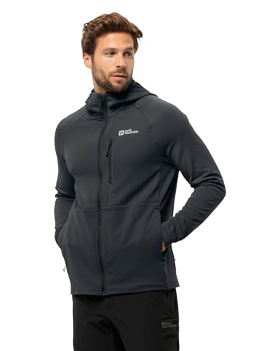 Jack Wolfskin Herren Kolbenberg Hooded Fz M Fleece-Jacke, Phantom, XXL EU von Jack Wolfskin