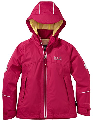 Jack Wolfskin Kinder Jacke Crosswind Texapore JKT K, Azalea Red, 128, 1604781-2081128 von Jack Wolfskin