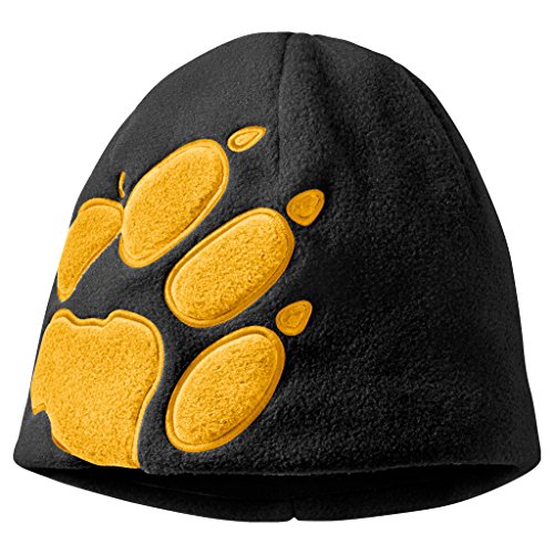 Jack Wolfskin Kinder Mütze Front Paw, Black, One Size von Jack Wolfskin