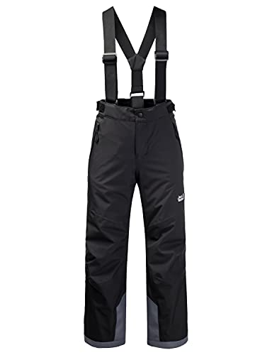 Jack Wolfskin Kinder SNOW PANTS KIDS wasserdichte Skihose, black, 128 von Jack Wolfskin