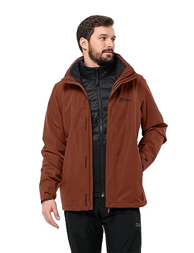 Jack Wolfskin Herren LUNTAL 3IN1 JKT M Jacket, Carmine, M von Jack Wolfskin