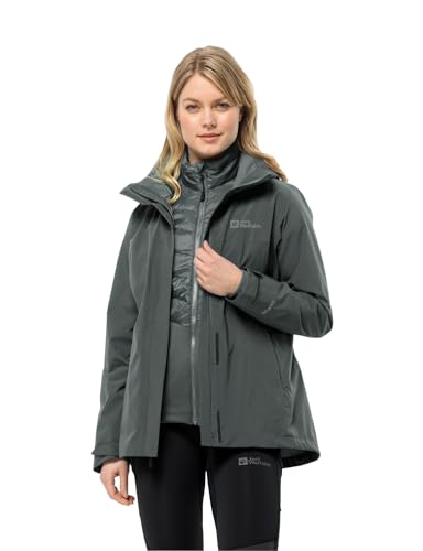 Jack Wolfskin Damen Luntal 3in1 Jkt W, Slate Green, XS EU Jack Wolfskin Damen Luntal 3in1 Jkt W, Slate Green, XS EU von Jack Wolfskin