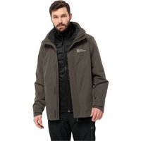 Jack Wolfskin Luntal 3in1 Jacket Men L brown cold coffee von Jack Wolfskin