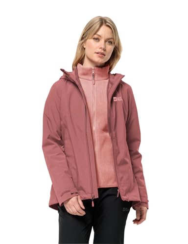 Jack Wolfskin Damen Moonrise 3in1 Jkt W, Red Ochre, 3XL EU von Jack Wolfskin