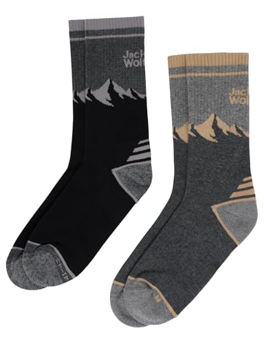Jack Wolfskin Unisex Mount Multi Cl Wandersocken, Black/Grey, 38-40 EU Jack Wolfskin Unisex Mount Multi Cl Wandersocken, Black/Grey, 38-40 EU von Jack Wolfskin