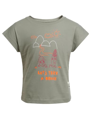 Jack Wolfskin Mädchen TAKE A Break T G T-Shirt, Mint Leaf, 176 cm von Jack Wolfskin