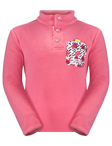 Jack Wolfskin Mädchen Villi Button Fleece K Pullover, pink Lemonade, 104 von Jack Wolfskin