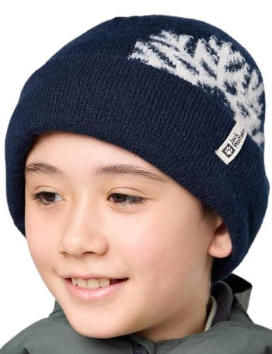 Jack Wolfskin Unisex Kinder Palaja K Beanie-Mütze, Night Blue, Einheitsgröße EU von Jack Wolfskin