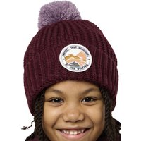 Jack Wolfskin Pompom Badge Beanie Kids Wintermütze Kinder M boysenberry boysenberry von Jack Wolfskin