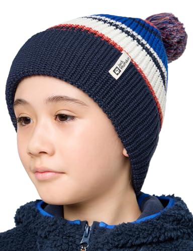 Jack Wolfskin Unisex Kinder Pompom Kids Beanie-Mütze, Night Blue, Einheitsgröße EU Jack Wolfskin Unisex Kinder Pompom Kids Beanie-Mütze, Night Blue, Einheitsgröße EU von Jack Wolfskin
