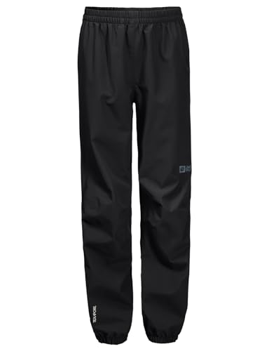 Jack Wolfskin Unisex Kinder Rainy Days Pants K Regenhose, Schwarz, 92 EU von Jack Wolfskin