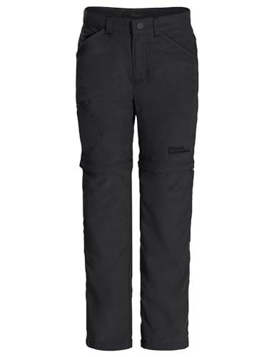 Jack Wolfskin Unisex Kinder Safari Zip Off Pants K Outdoorhose, Schwarz, 152 EU von Jack Wolfskin