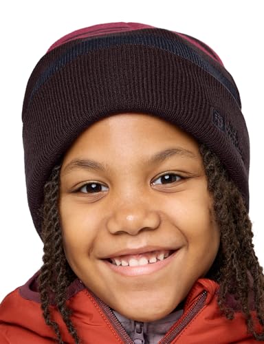 Jack Wolfskin Unisex Kinder Stripy Knit K Beanie-Mütze, Pink Lemonade, M EU Jack Wolfskin Unisex Kinder Stripy Knit K Beanie-Mütze, Pink Lemonade, M EU von Jack Wolfskin