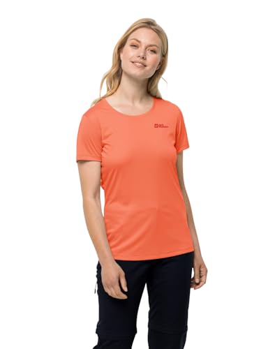 Jack Wolfskin Damen Tech W T Shirt Shortsleeve, Guave, XS EU von Jack Wolfskin