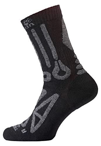 Jack Wolfskin Unisex Vandring Merino Klassisk Cut Socken, Schwarz, 35-37 EU von Jack Wolfskin