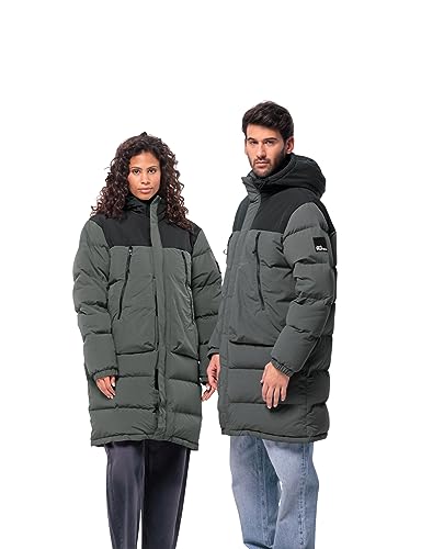 Jack Wolfskin Unisex DELLBRUECK Long JKT Daunenjacke, Slate Green, XXL von Jack Wolfskin