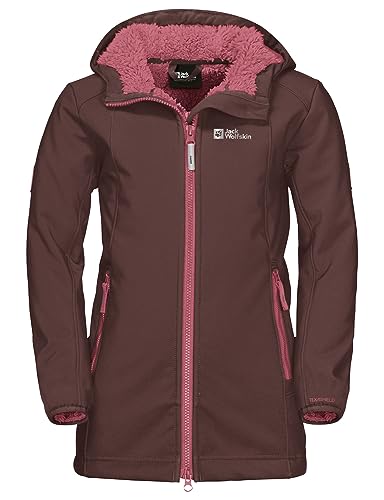 Jack Wolfskin Unisex Kinder KISSEKAT Coat Girls Softshellmantel, Boysenberry, 140 von Jack Wolfskin