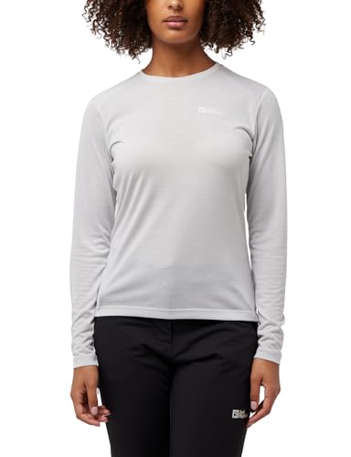 Jack Wolfskin Damen Vonnan Ls W T-Shirt, Cool Grey, L EU von Jack Wolfskin