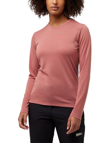 Jack Wolfskin Damen Vonnan Ls W T-Shirt, Mineral Red, M EU von Jack Wolfskin