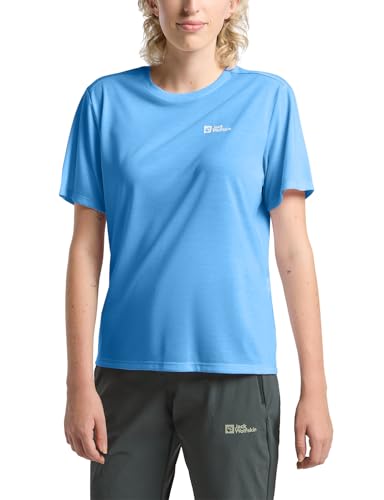 Jack Wolfskin Damen Vonnan S/S W T-Shirt, Mid Blue, XXL EU von Jack Wolfskin