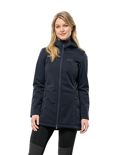 Jack Wolfskin Damen WINDHAIN Coat W Softshellmantel, Night Blue, XS Jack Wolfskin Damen WINDHAIN Coat W Softshellmantel, Night Blue, XS von Jack Wolfskin