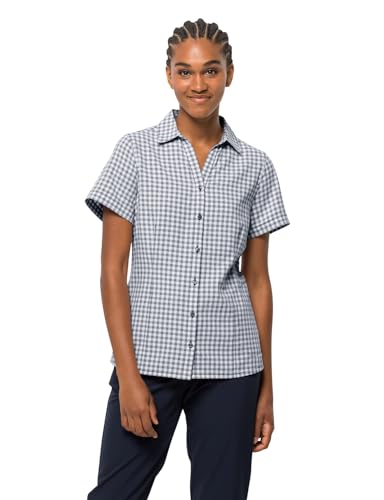 Jack Wolfskin Damen Kepler W Shirt Shortsleeve, Night Blue Checks, XS EU Jack Wolfskin Damen Kepler W Shirt Shortsleeve, Night Blue Checks, XS EU von Jack Wolfskin