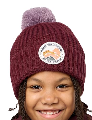 Jack Wolfskin Unisex Kinder Pompom Badge K Beanie-Mütze, Boysenberry, M EU Jack Wolfskin Unisex Kinder Pompom Badge K Beanie-Mütze, Boysenberry, M EU von Jack Wolfskin