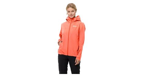 wasserdichte jacke damen jack wolfskin elsberg 2 5l orange von Jack Wolfskin