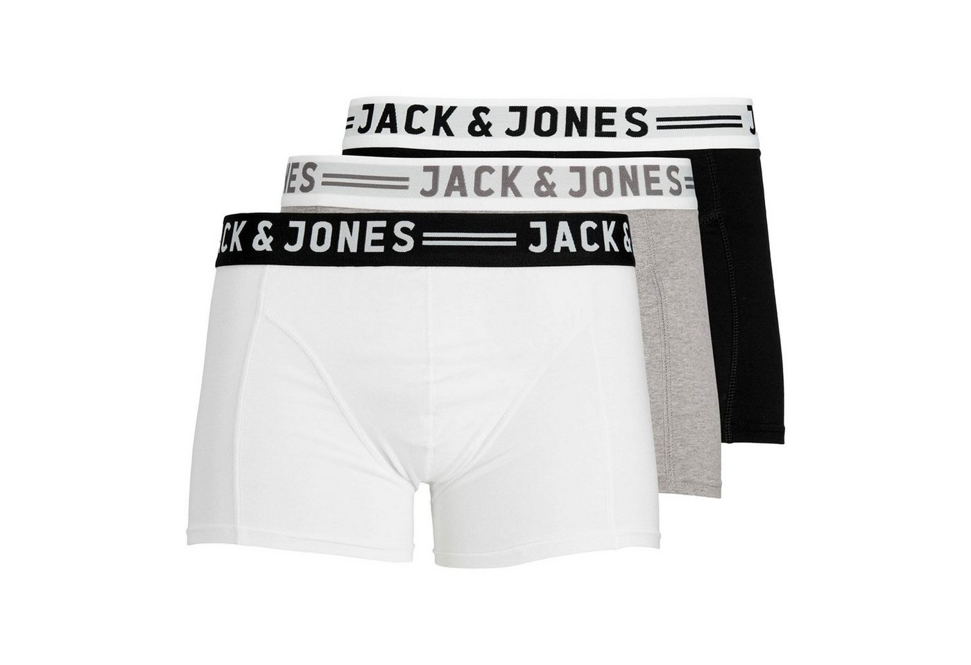 Jack & Jones Trunk 3er Pack JACK & JONES Trunks (3-St) mit umlaufendem Markenschriftzug am Bund von Jack & Jones