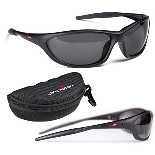 Jackson Polbrille Anglerbrille. Polarisationsbrille Angeln in Profiqualität. Gläserfarbe Grey Mirror. Professionelle Ausführung für Tiefe Einblicke in Gewässer. Lieferung mit Hartschalen-Etui Jackson Polbrille Anglerbrille. Polarisationsbrille Angeln in Profiqualität. Gläserfarbe Grey Mirror. Professionelle Ausführung für Tiefe Einblicke in Gewässer. Lieferung mit Hartschalen-Etui von Jackson