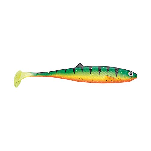 Jackson The Baitfish Gummifisch 10cm. Farbe FireTiger. Profi Zander und Hecht Angelköder Shad. Gummi Kunstköder. Gummiköder Softbait. 1 Stück von Jackson