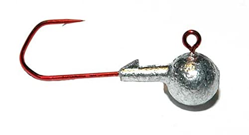 Jackson VMC Jighead Jigkopf - 3 Stück Round 6/0 für Köderlänge 13-18 cm 17g. Profi Jighaken mit Rundkopf für Gummifisch Angeln Montage von Jackson