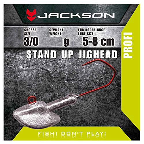 Jackson VMC Jighead Jigkopf - 5 Stück Stand Up 3/0 für Köderlänge 5-8 cm 14g. Profi Jighaken mit Kopf für Gummifisch Angeln Montage Jackson VMC Jighead Jigkopf - 5 Stück Stand Up 3/0 für Köderlänge 5-8 cm 14g. Profi Jighaken mit Kopf für Gummifisch Angeln Montage von Jackson