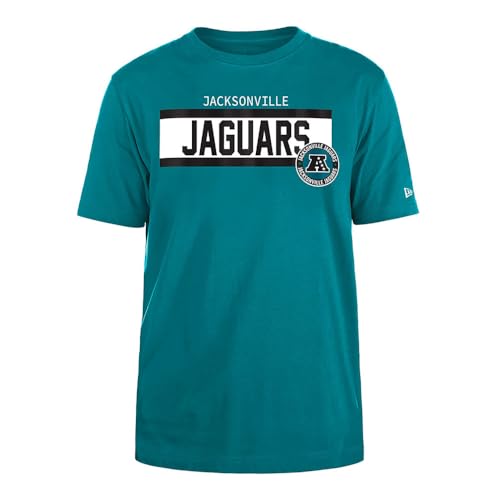 Jacksonville Jaguars New Era Cap NFL Regular T-Shirt High Density Ink Screenprint Front Graphic Original Team Color Unisex von Jacksonville Jaguars