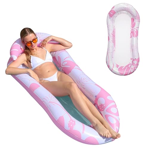 Jadin Wasserhängematte, Luftmatratze Wasser, Relax Schwimmbad Liege mit Kopfstütze, Wasser schwimmende Hängematte Matratze Pool Nudel Spielzeug Sonnenbad Luft Betten für Strand, 150 x 78 cm, Rosa Jadin Wasserhängematte, Luftmatratze Wasser, Relax Schwimmbad Liege mit Kopfstütze, Wasser schwimmende Hängematte Matratze Pool Nudel Spielzeug Sonnenbad Luft Betten für Strand, 150 x 78 cm, Rosa von Jadin