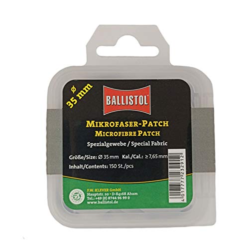 Jagdaktiv Ballistol Microfaser Patch Reinigungspatch 35mm 150 STK (Kal. 7,5mm - 9,3mm) von Jagdaktiv