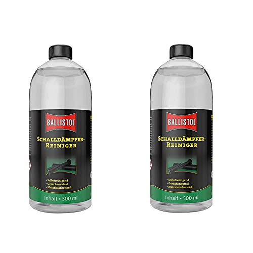Jagdaktiv Set 2X Schalldämpfer-Reiniger von Ballistol 0,5 Liter Flasche (1 Liter) von Jagdaktiv