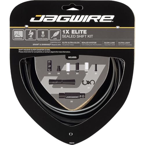 Jagwire 1 x Elite Sealed Shift Kettenschlauch-Set für Erwachsene, Unisex, Schwarz, Einheitsgröße Jagwire 1 x Elite Sealed Shift Kettenschlauch-Set für Erwachsene, Unisex, Schwarz, Einheitsgröße von Jagwire