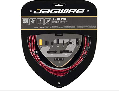 Jagwire 2 x Elite Link Shift Kettenschlauch-Set für Erwachsene, Unisex, Rot, Einheitsgröße von Jagwire