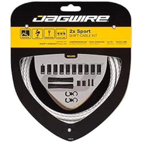 Jagwire CA4680 2 x Sport Shift Set für Erwachsene, Unisex, Weiß, Einheitsgröße von Jagwire